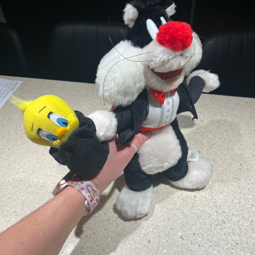 Sylvester the Cat & Tweety Magic Magician Plush Doll Toy Looney Tunes 1998 VTG